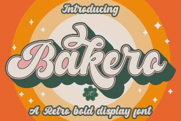 Пример шрифта Bakero Extrude