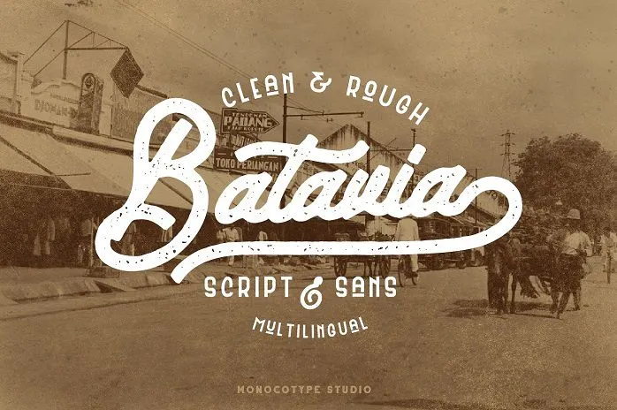 Пример шрифта Batavia