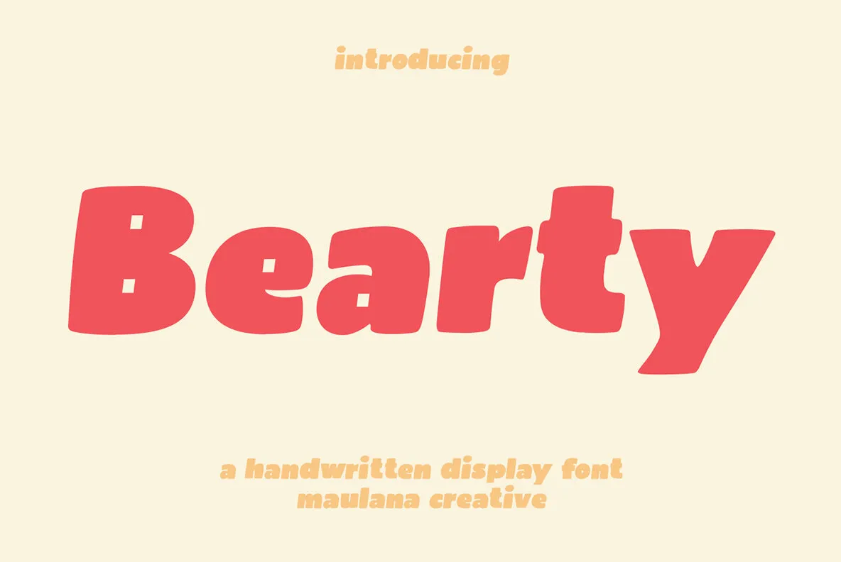 Пример шрифта Bearty