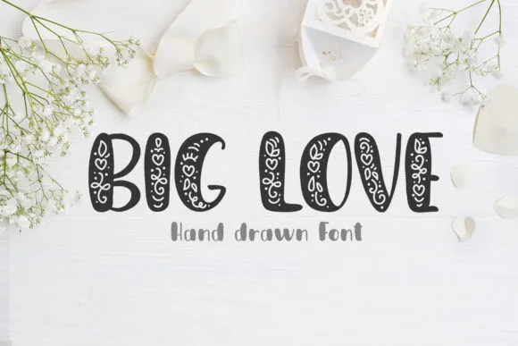 Пример шрифта Big Love