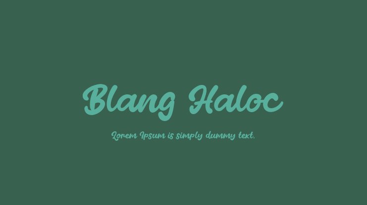 Пример шрифта Blang Haloc