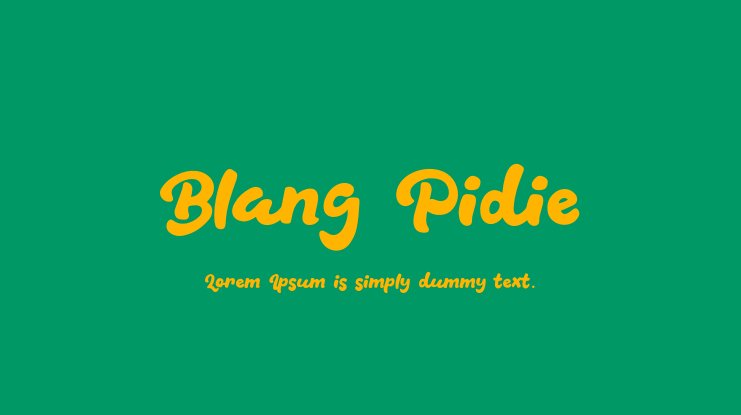 Пример шрифта Blang Pidie