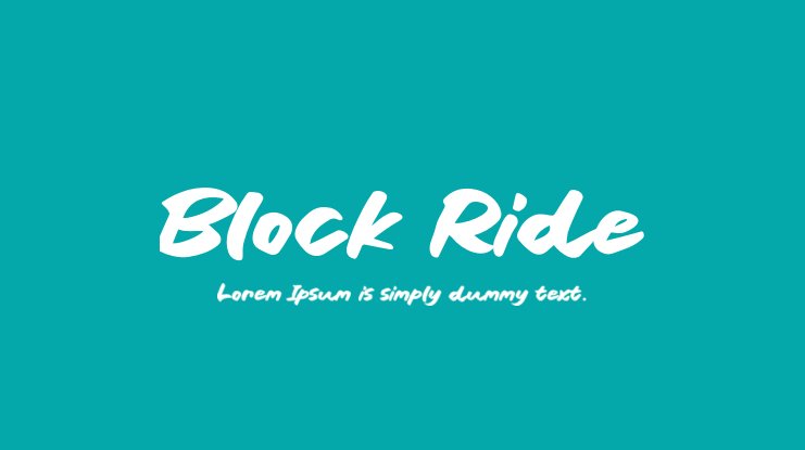 Пример шрифта Block Ride