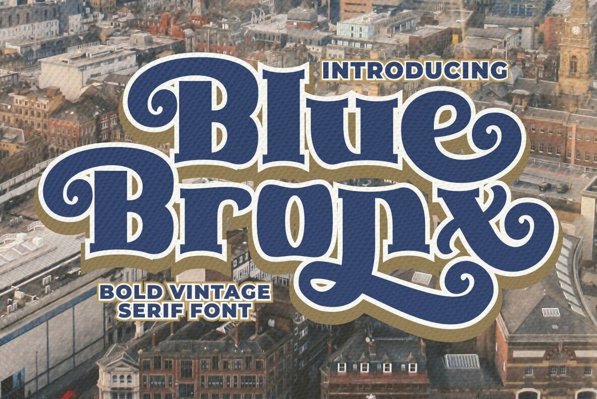 Пример шрифта Blue Bronx