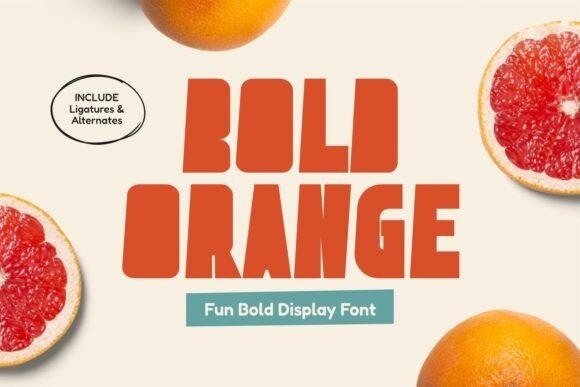 Пример шрифта Bold Orange Regular