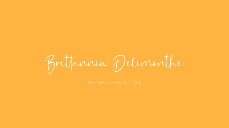 Пример шрифта Brittania Delimonthe