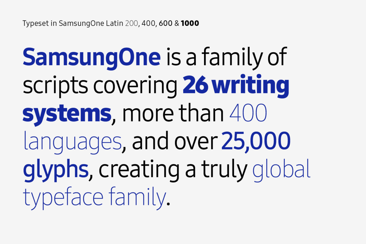 Пример шрифта Samsung One Thai 700