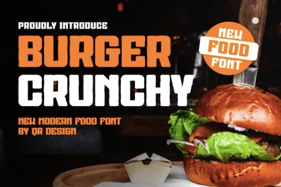 Пример шрифта Burger Crunchy