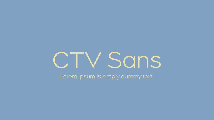 Пример шрифта CTV Sans