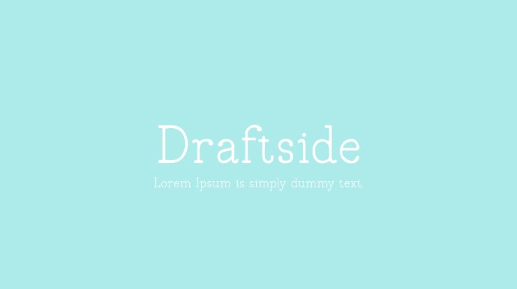 Пример шрифта Draftside