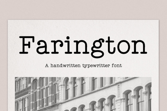 Пример шрифта Farington