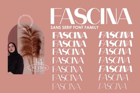 Пример шрифта Fascina
