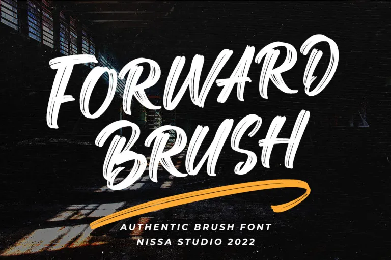 Пример шрифта Forward Brush