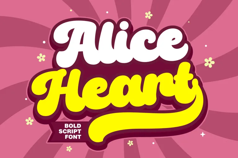 Пример шрифта Alice Heart