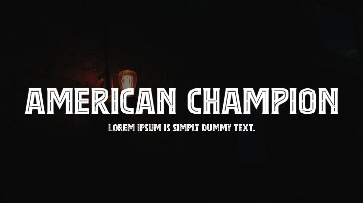 Пример шрифта American Champion