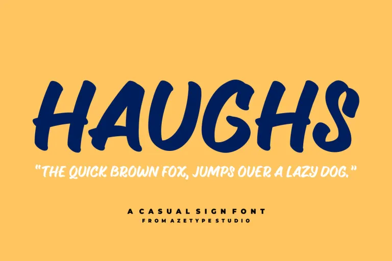 Пример шрифта AZ Haughs