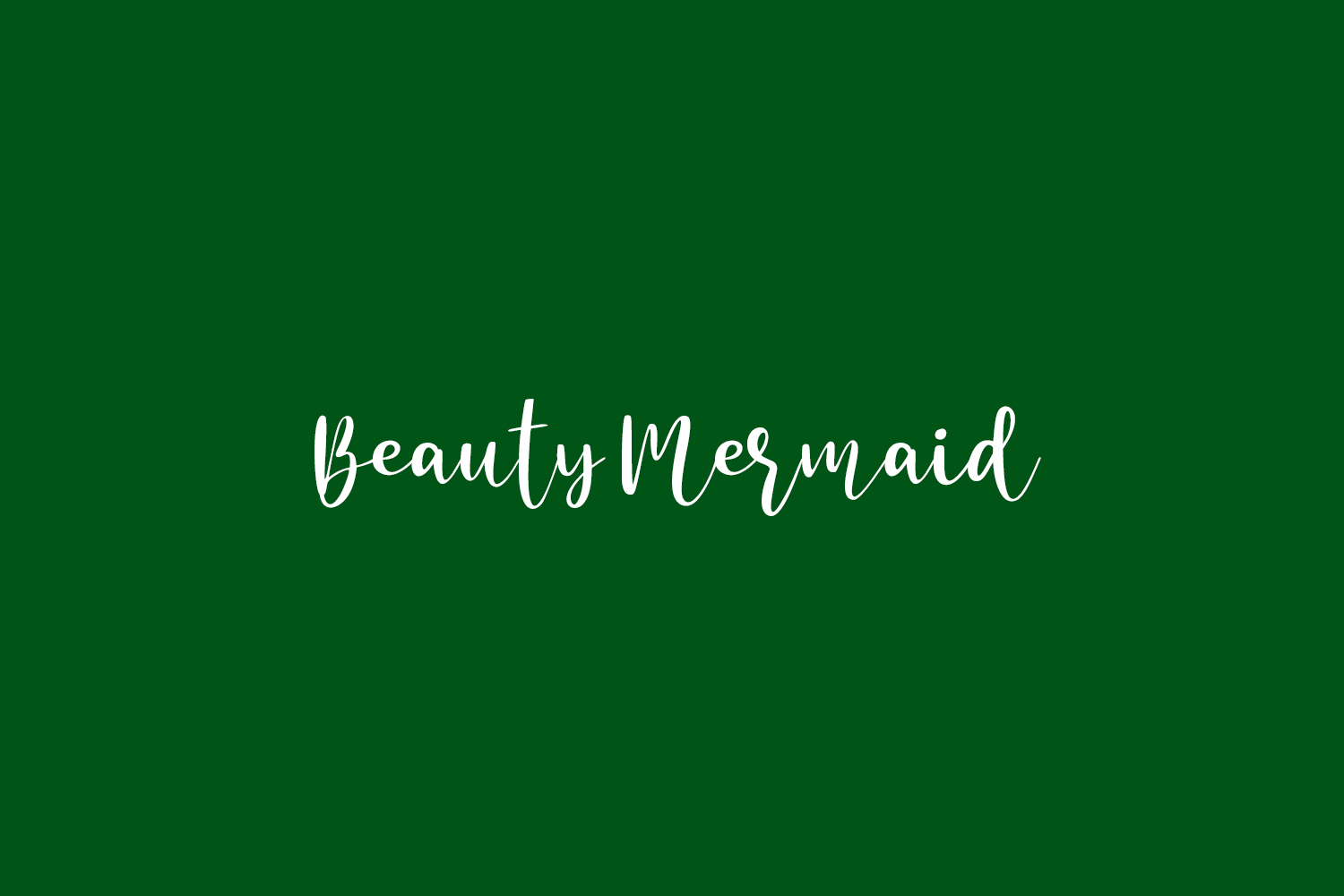 Пример шрифта Beauty Mermaid
