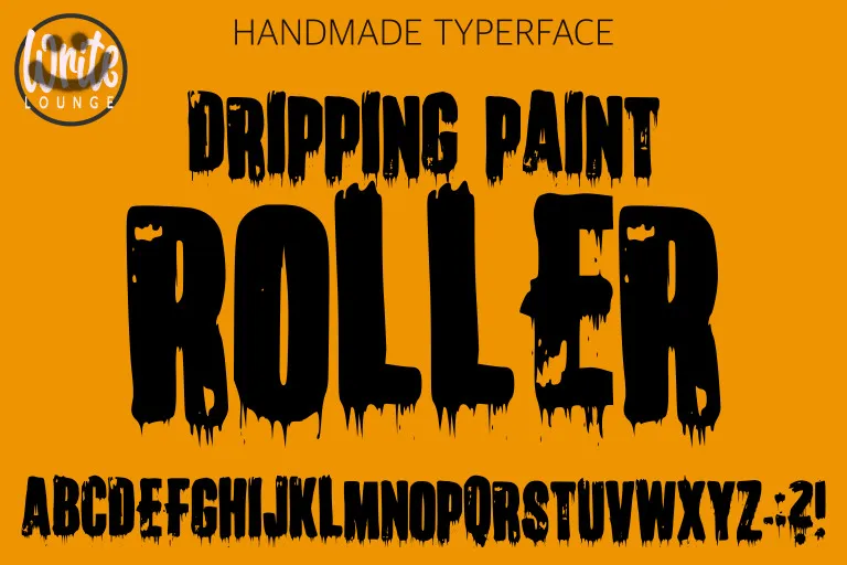 Пример шрифта Dripping Paint Roller