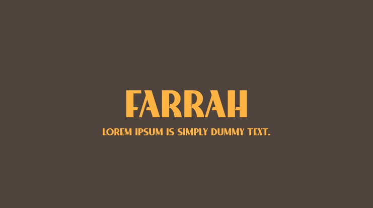 Пример шрифта Farrah
