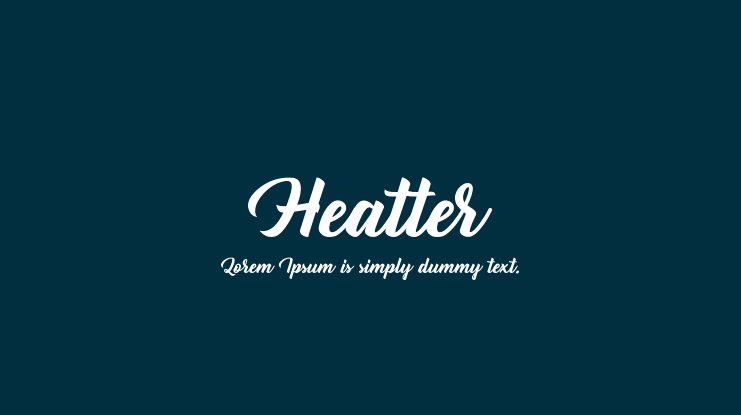 Пример шрифта Heatter