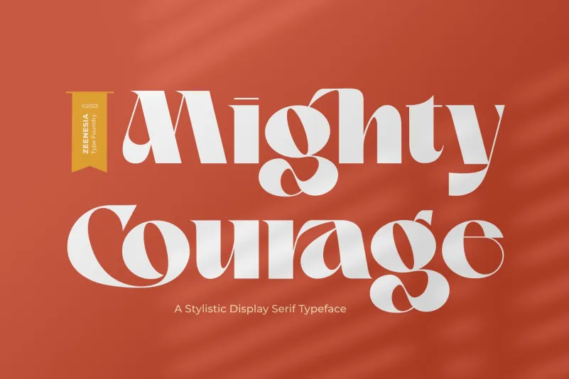 Пример шрифта Mighty Courage