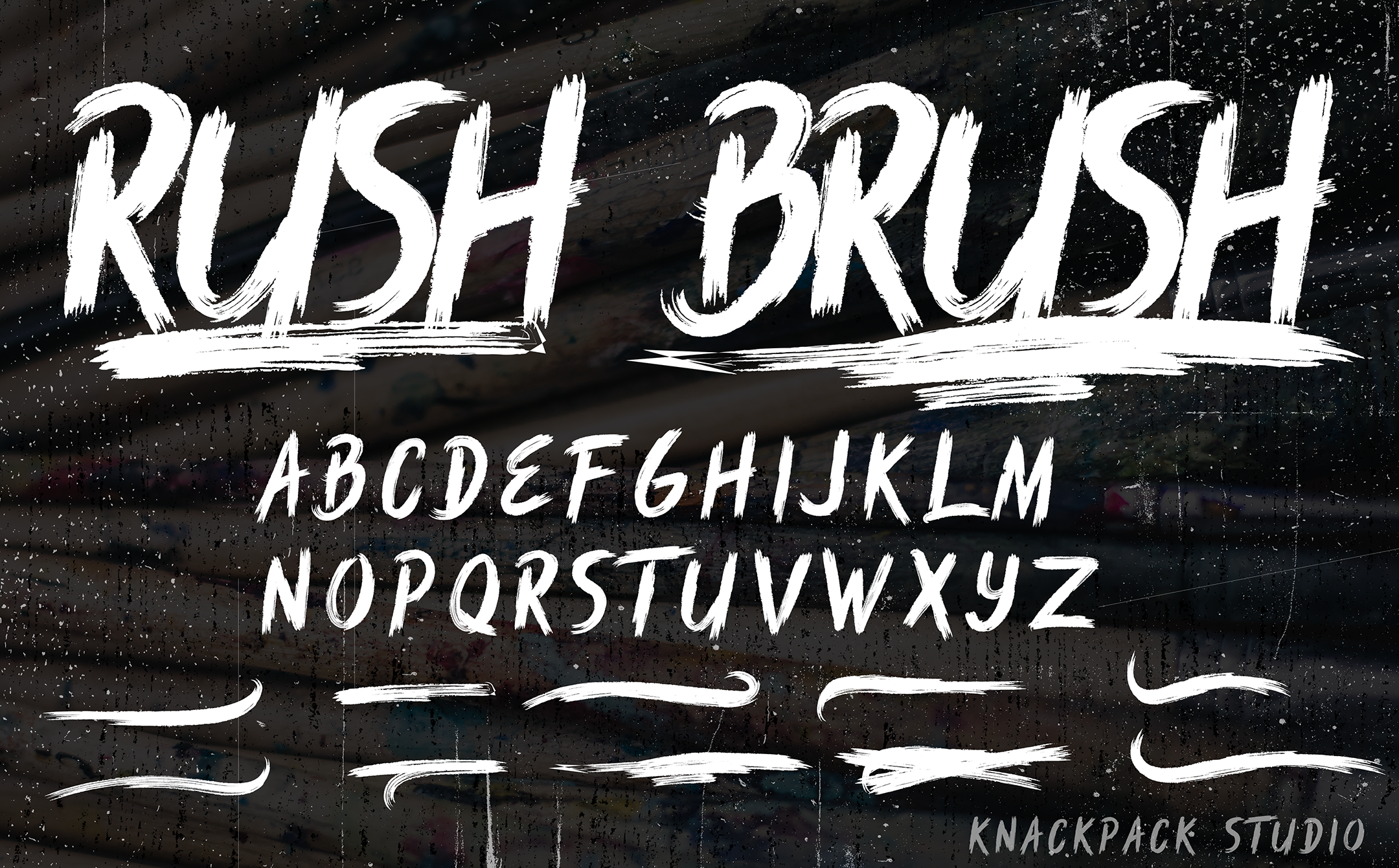 Пример шрифта Rush Brush