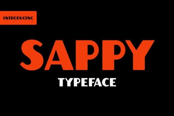Пример шрифта Sappy