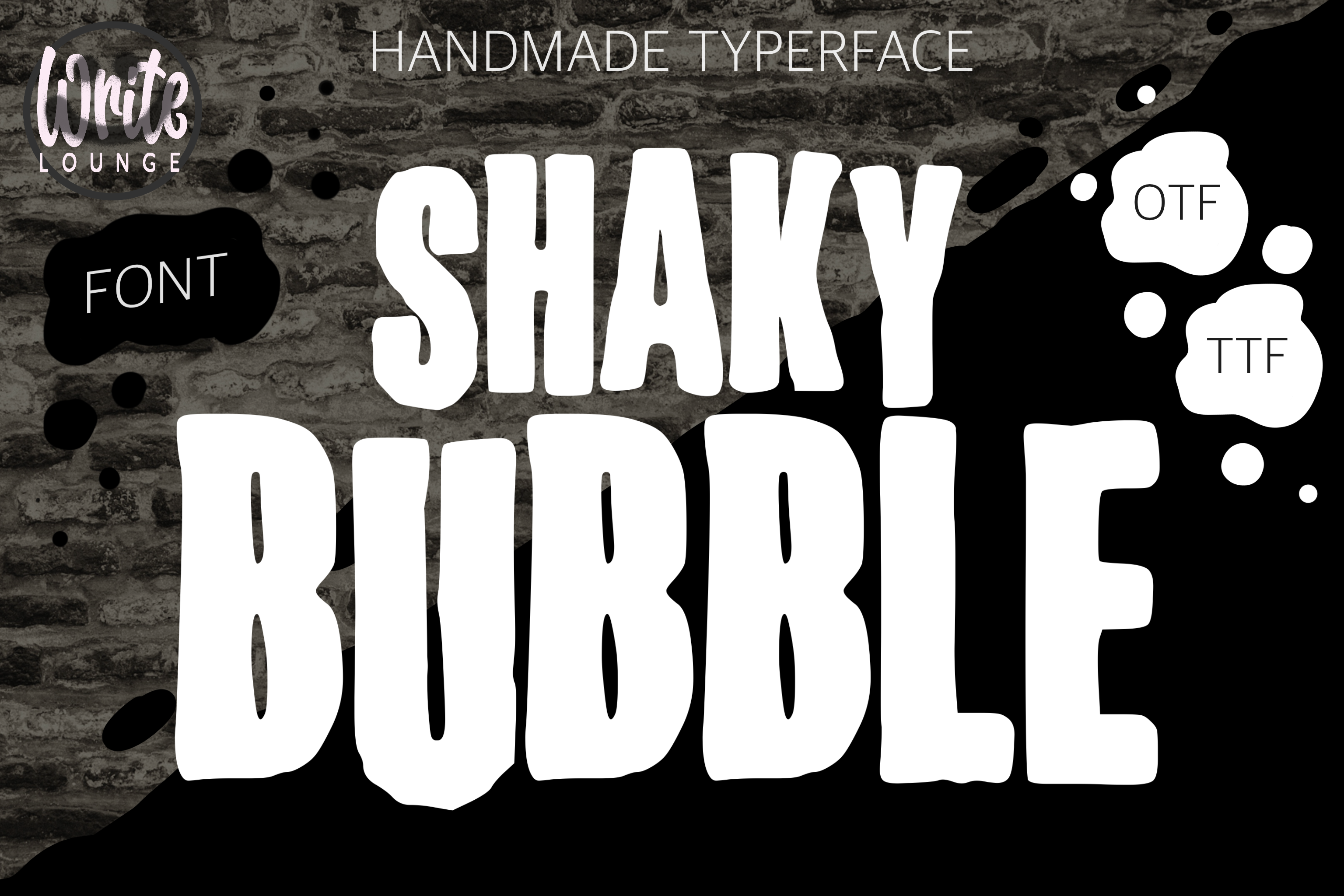Пример шрифта Shaky Bubble