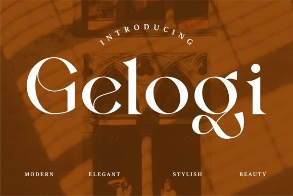 Пример шрифта Gelogi