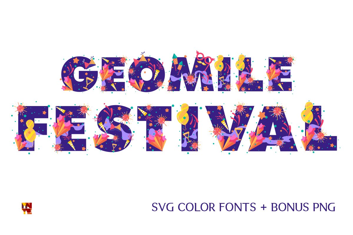 Пример шрифта Geomile Festival