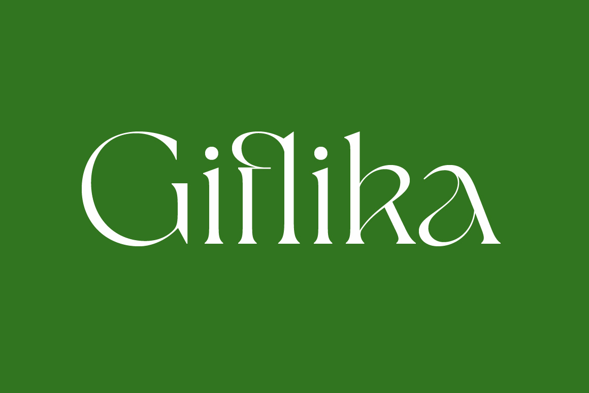 Пример шрифта Giflika