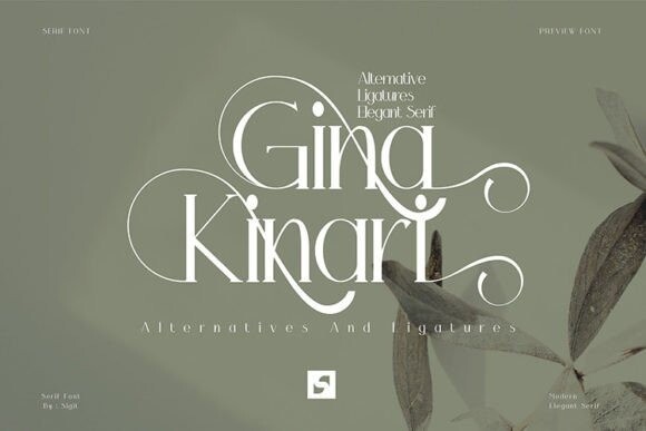 Пример шрифта Gina Kinari