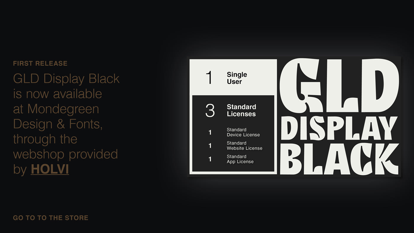 Пример шрифта GLD Display Black