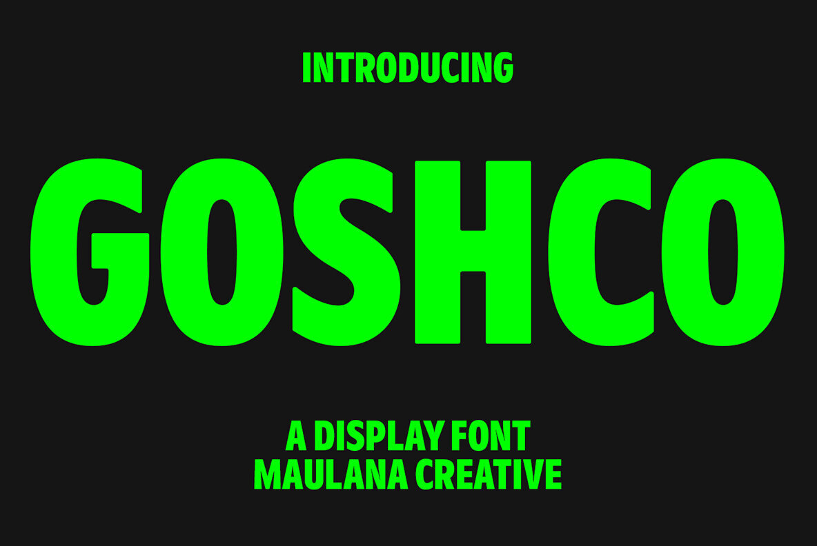 Пример шрифта Goshco