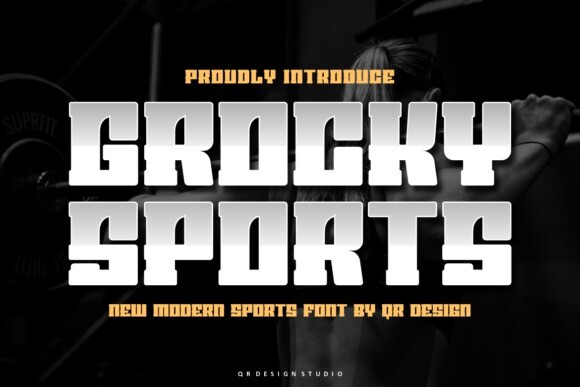 Пример шрифта Grocky Sports