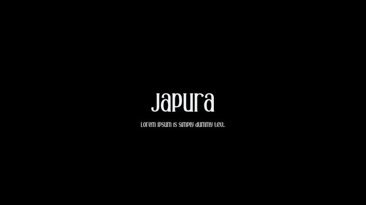 Пример шрифта Japura