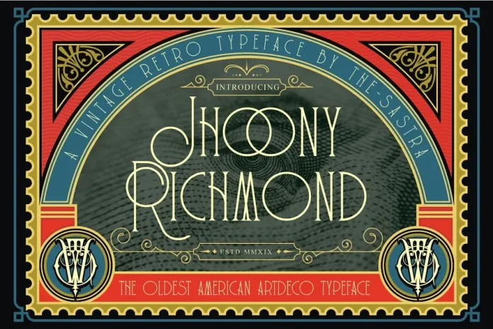 Пример шрифта Jhoony Richmond