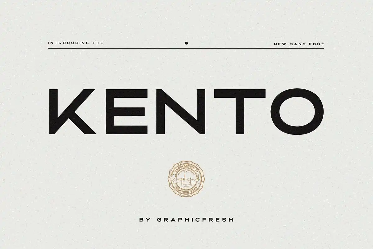 Пример шрифта Kento