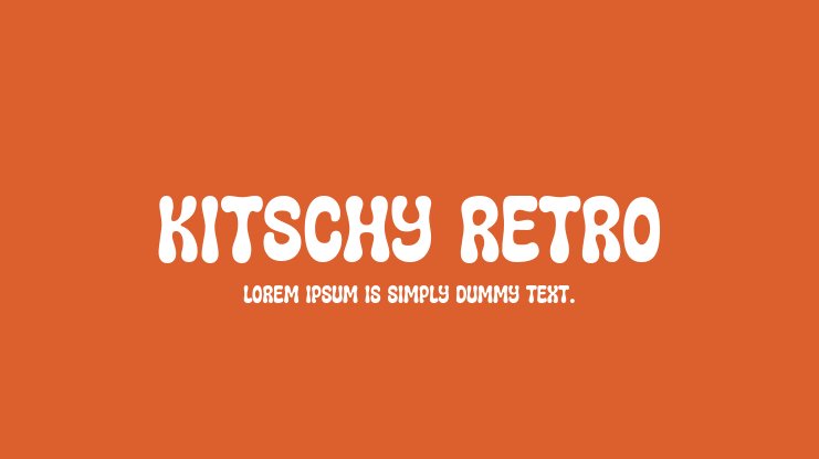 Пример шрифта Kitschy Retro