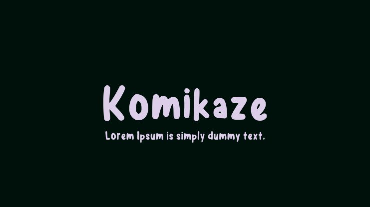 Пример шрифта Komikaze