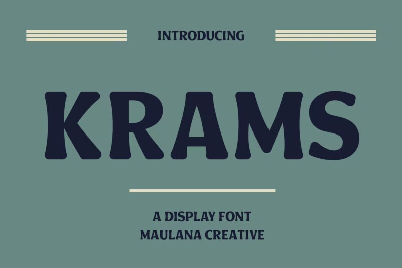 Пример шрифта Krams