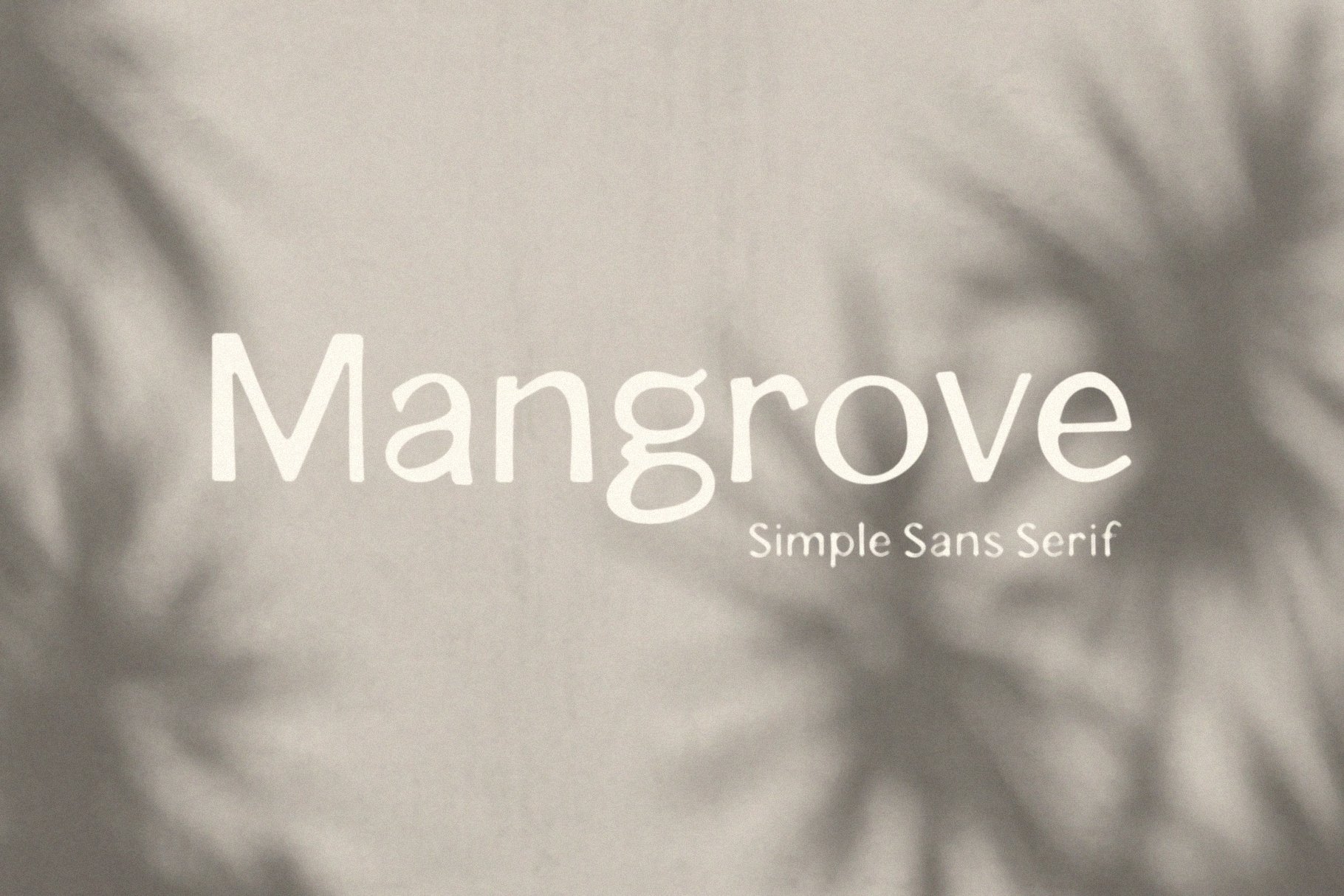 Пример шрифта Mangrove