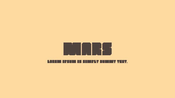 Пример шрифта Mars PAC