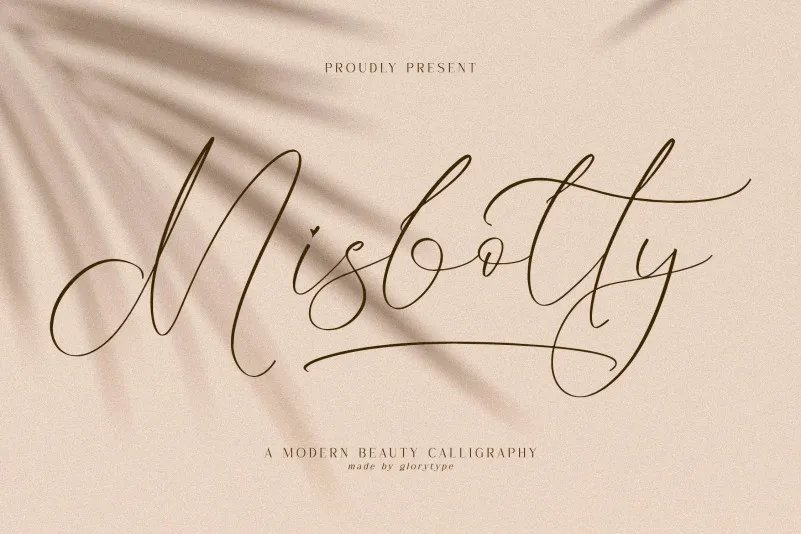 Пример шрифта Misbotty