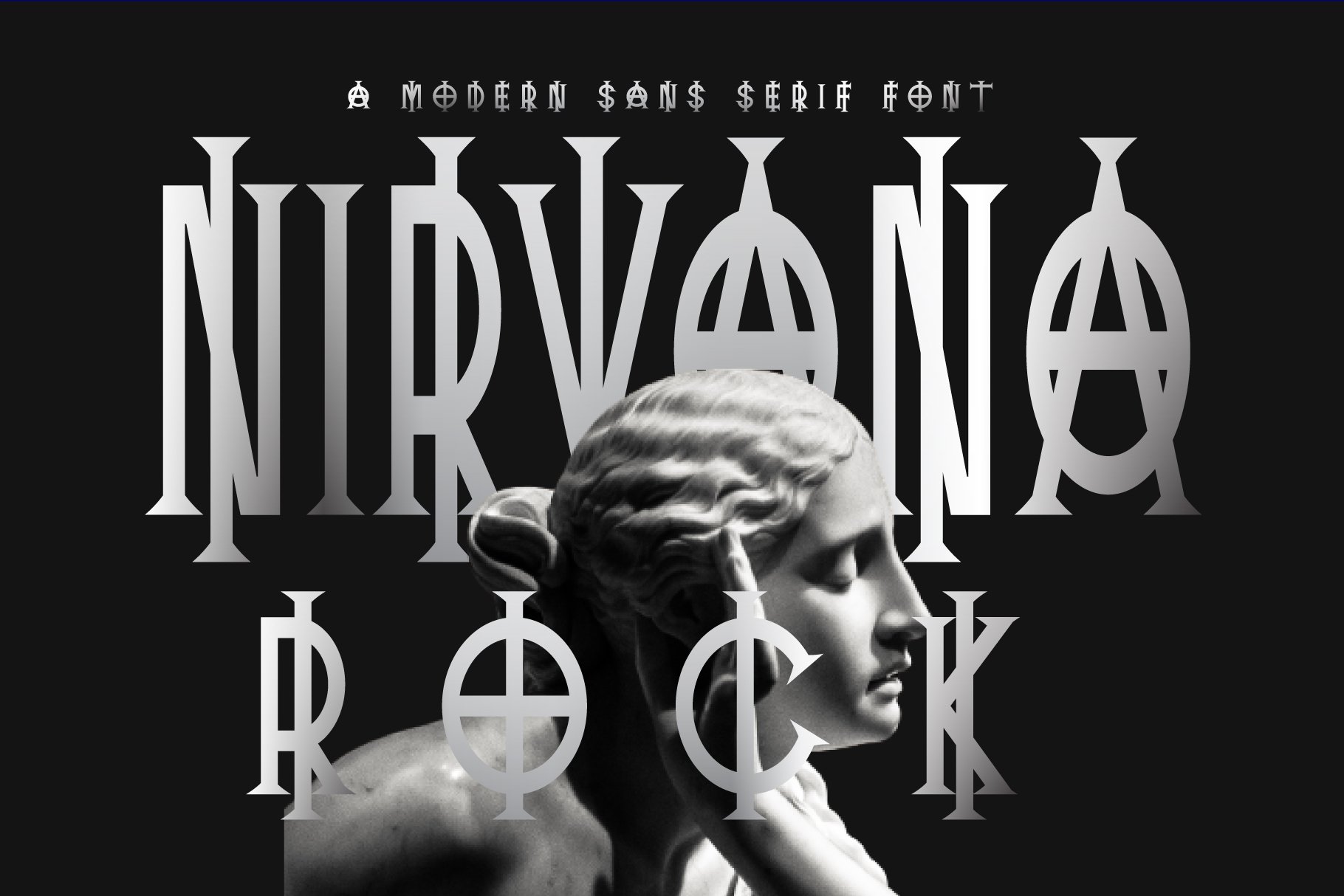 Пример шрифта Nirvana Rock