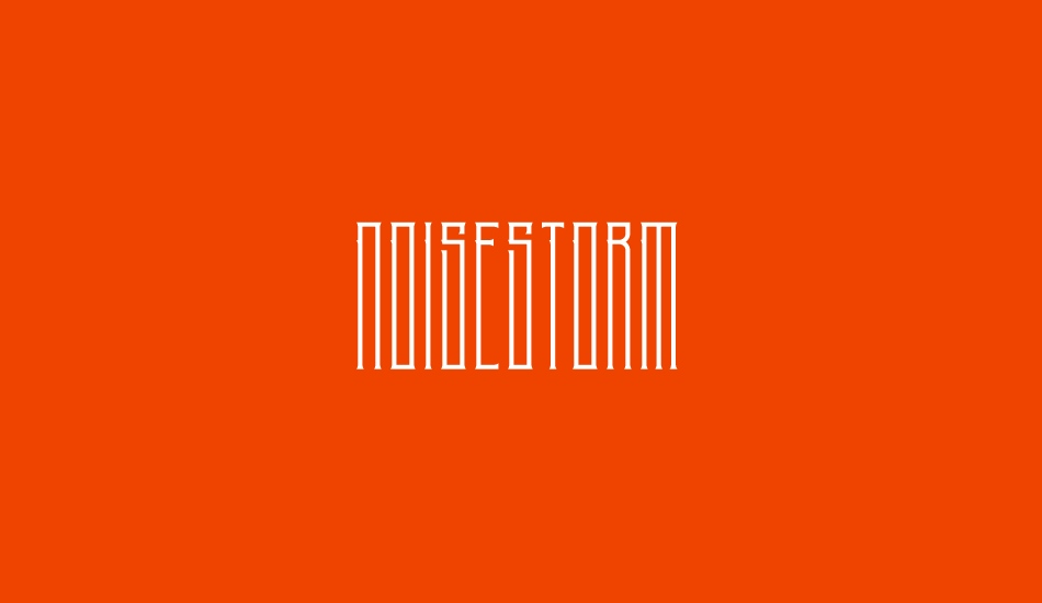 Пример шрифта NoiseStorm