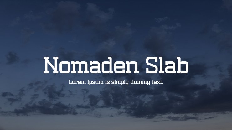 Пример шрифта Nomaden Slab