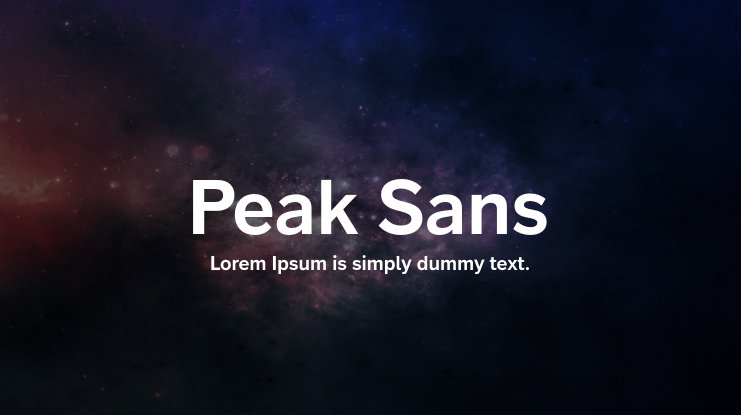 Пример шрифта Peak Sans