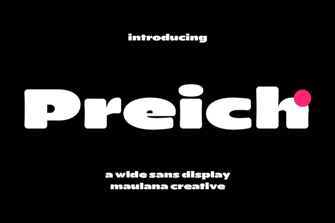 Пример шрифта Preich Regular