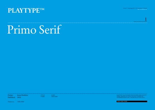Пример шрифта Primo Serif